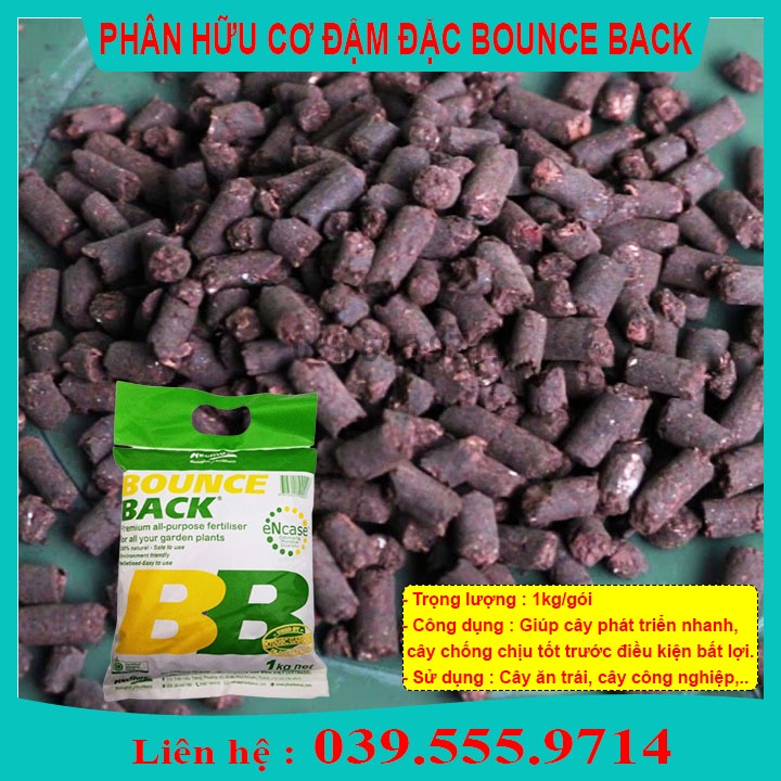 1KG PHÂN HỮU CƠ BOUNCE BACK BB NHẬP KHẨU ÚC  CHUYÊN DÙNG CHO RAU HOA CÂY CẢNH