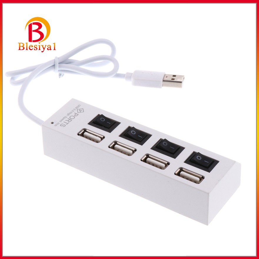 Bộ Chia 4 Cổng Usb 2.0 Tốc Độ 480mbps Cho Pc Laptop Có Công Tắc On / Off