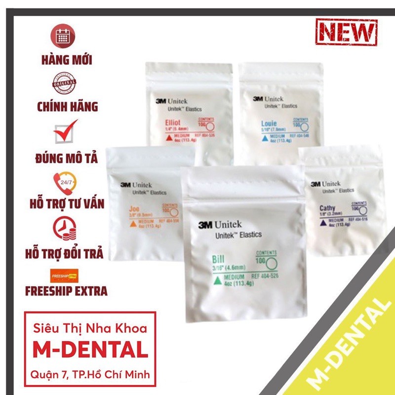 Thun Kéo Liên Hàm 3M, Thun Chỉnh Nha, Thun Kéo Niềng Răng, Chun Liên Hàm Chỉnh Nha 3M Unitek Elastics 3.5Oz 4Oz 6Oz