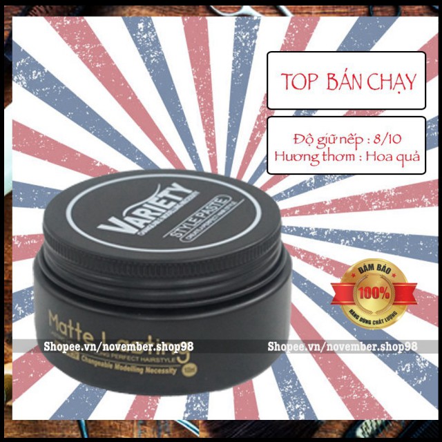 SÁP VUỐT TÓC NAM Variety CHÍNH HÃNG SIÊU GIỮ NẾP  | keo & wax vuốt tóc chính hãng | november