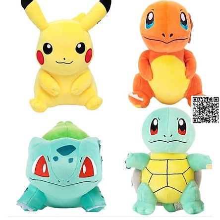 766 Bửu bối thần kỳ Pokemon lớn 25 Cm Rùa Zenigame Ếch kỳ diệu Bulbasaur Chuột điện Pikachu Khủng long lửa Chamander