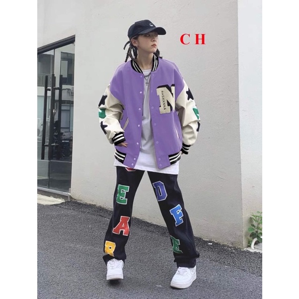 Áo Bomber Nam Nữ N Tay SAO☘️ Chất nỉ cotton tàu dầy đẹp mịn ko xùKhoác nam nữ Unisex thu đôngJacket bóng chày thu đông