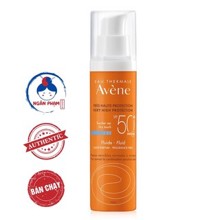 [ Bill Pháp] Kem Chống Nắng Avene Very High Protection Fluid Spf 50+ Cho Da Thường, Da Hỗn Hợp