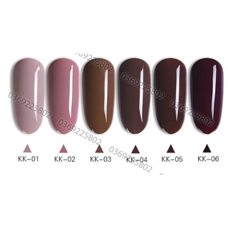 Sơn gel AS 6 màu Mocha KK chọn lẻ chai 15ml