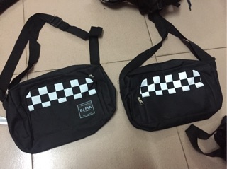 Túi mini bama phối caro bàn cờ màu đen