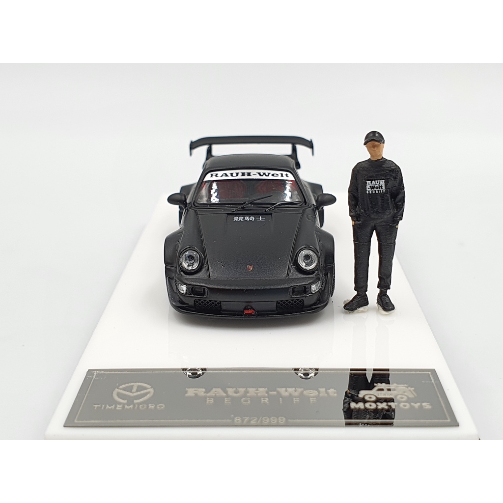 Xe Mô Hình Porsche Rauh-Welt Stella Artois 1:64 Time Micro x Moxtoys ( Đen )