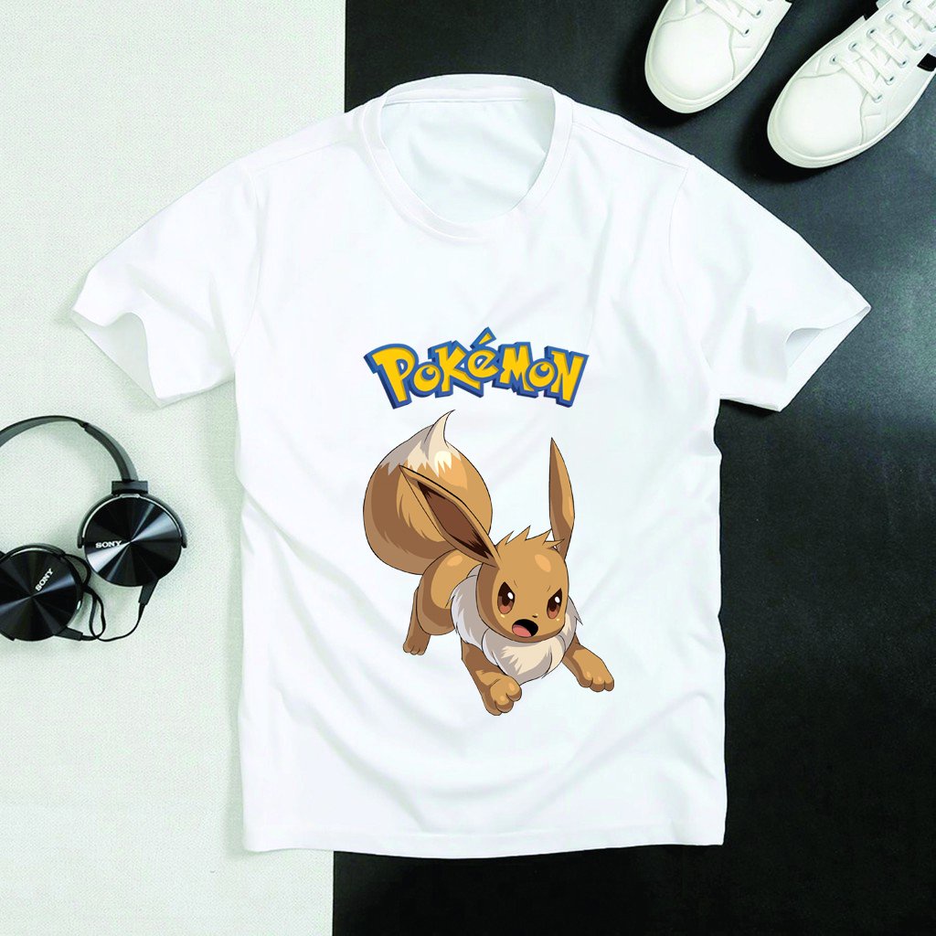 áo thun bé trai bé gái in hình pokemon 024 coton co giản 4 chiều thoải mái