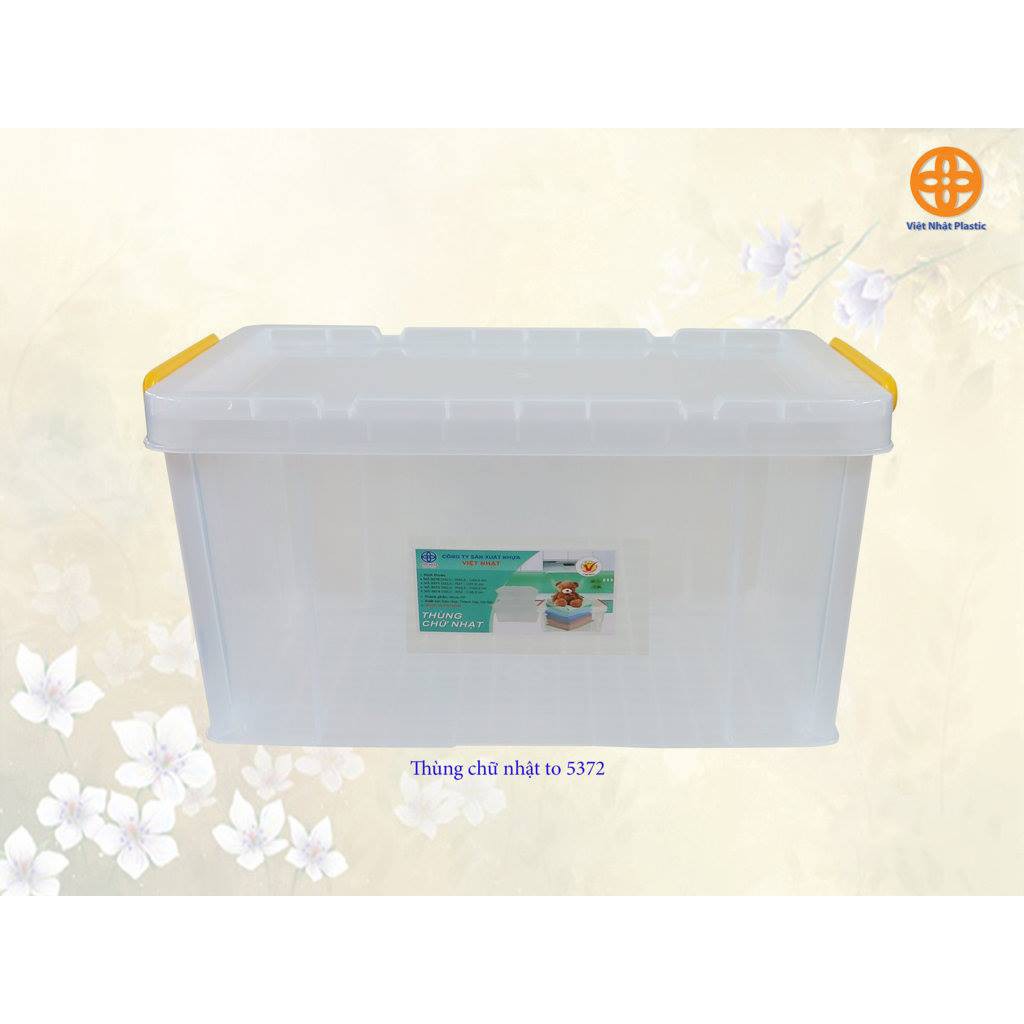 Thùng nhựa vuông ⚡️SIÊU BỀN ⚡️ đựng đồ đa năng Việt Nhật 25L, 35L, 65L, 10