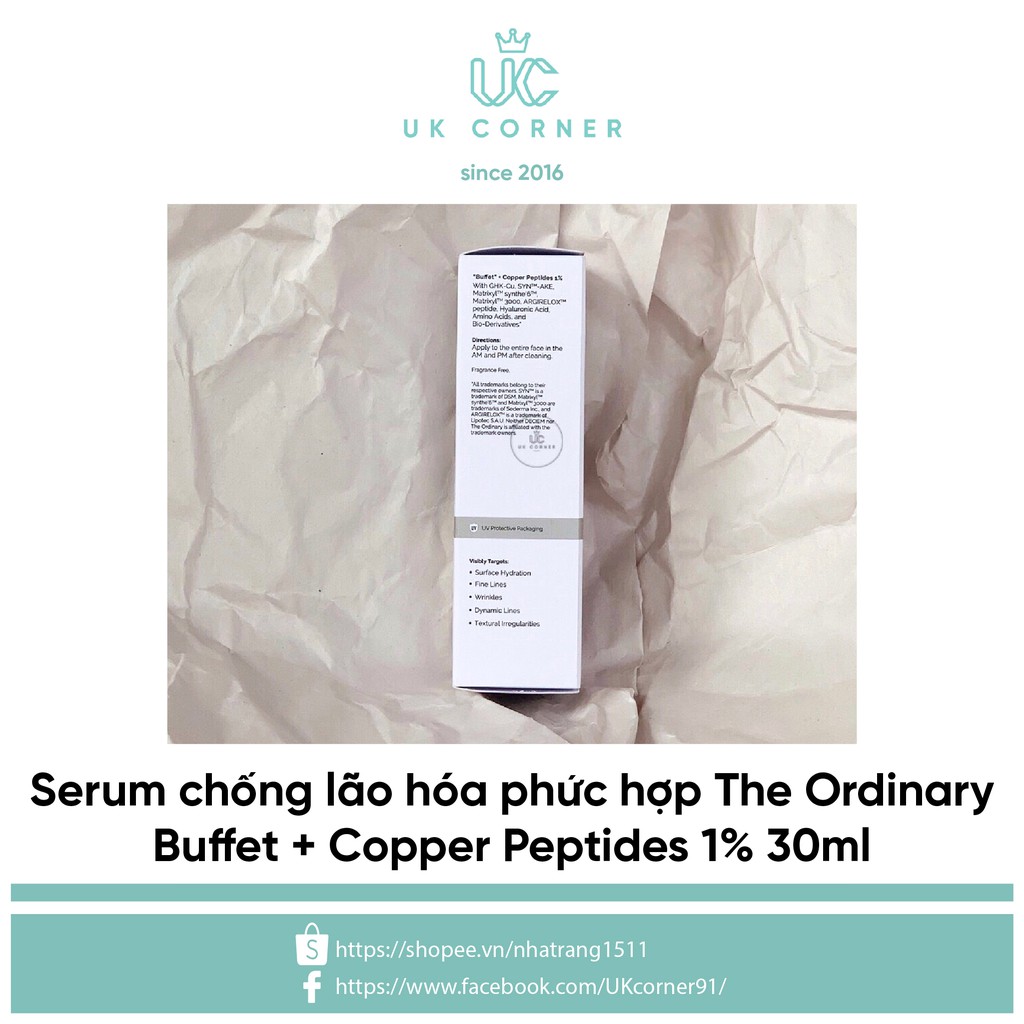 [Serum] Tinh chất chống lão hóa phức hợp The Ordinary Buffet 30ml/60ml + Copper peptides 1% 30ml | BigBuy360 - bigbuy360.vn