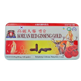 Hồng sâm Korea Red Ginseng Gold - Hộp thiếc 60 viên