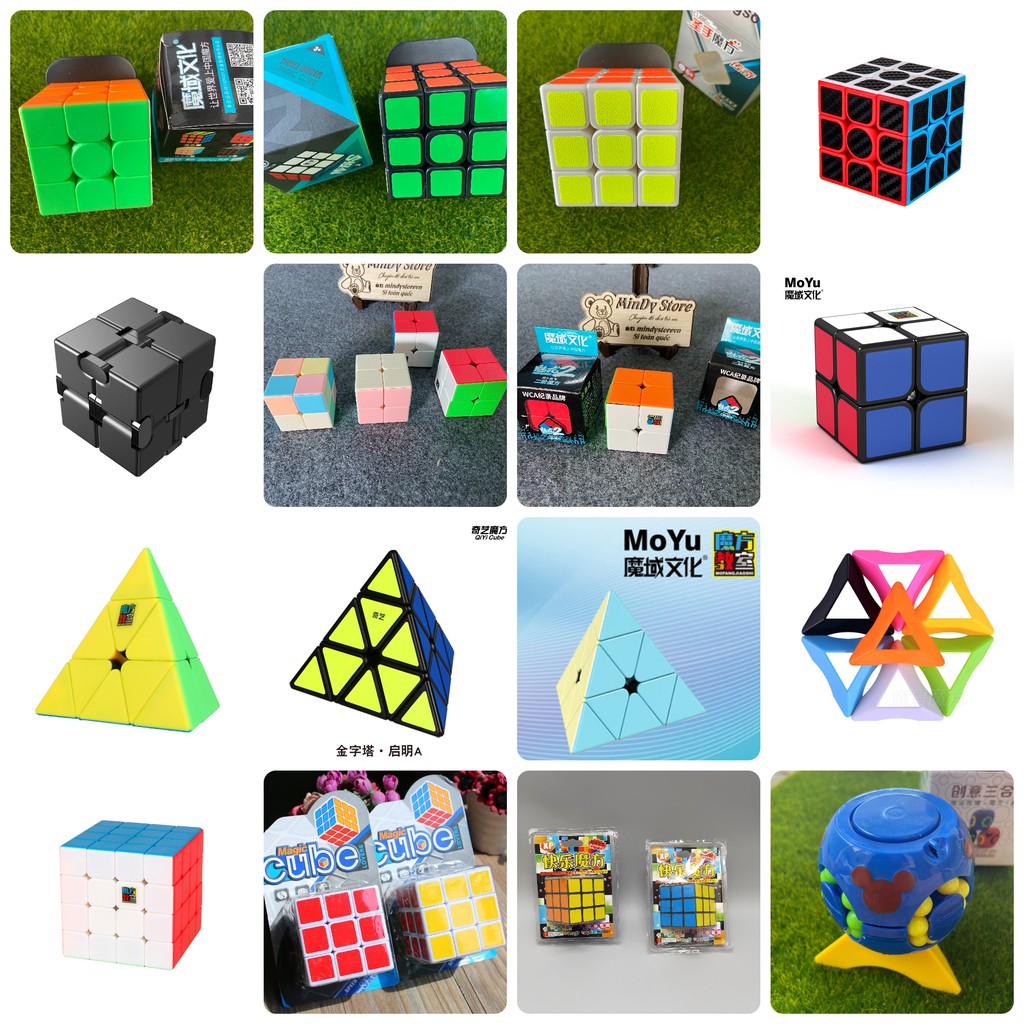 Đồ chơi Rubik khối lập phương nhiều mẫu.