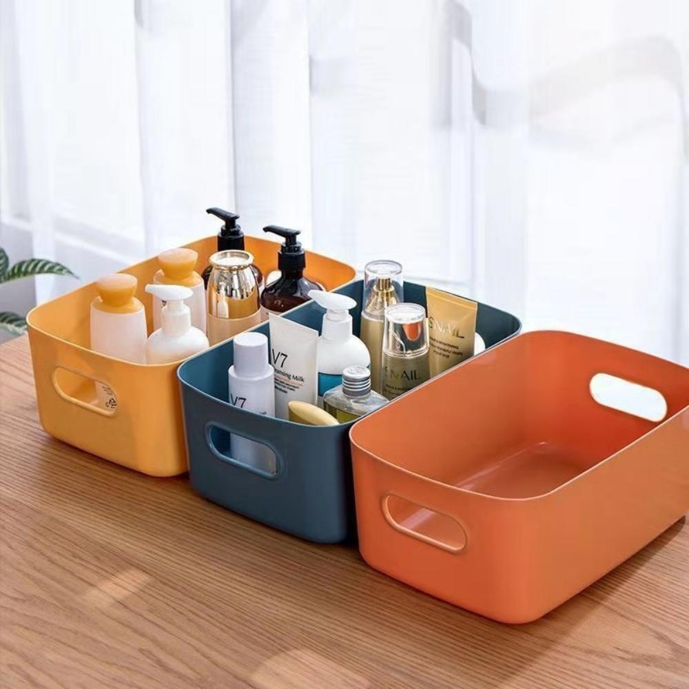 Giỏ trơn nhiều màu đựng đồ Pison, sắp xếp đồ trang điểm, đồ dùng văn phòng gọn gàng - 01 cái