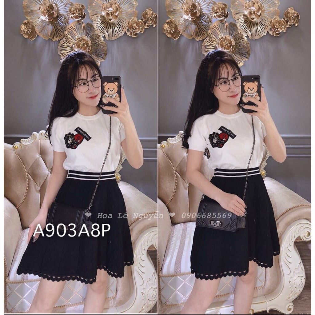 G02. 760. ÁO LEN LOGO NGỰC TAY NGẮN | BigBuy360 - bigbuy360.vn