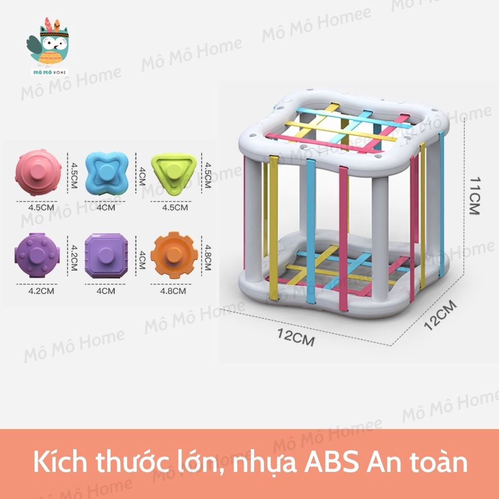 Đồ Chơi Thả Hình Khối, Hộp SENSORY Đồ chơi phát triển Đa Giác Quan cho bé