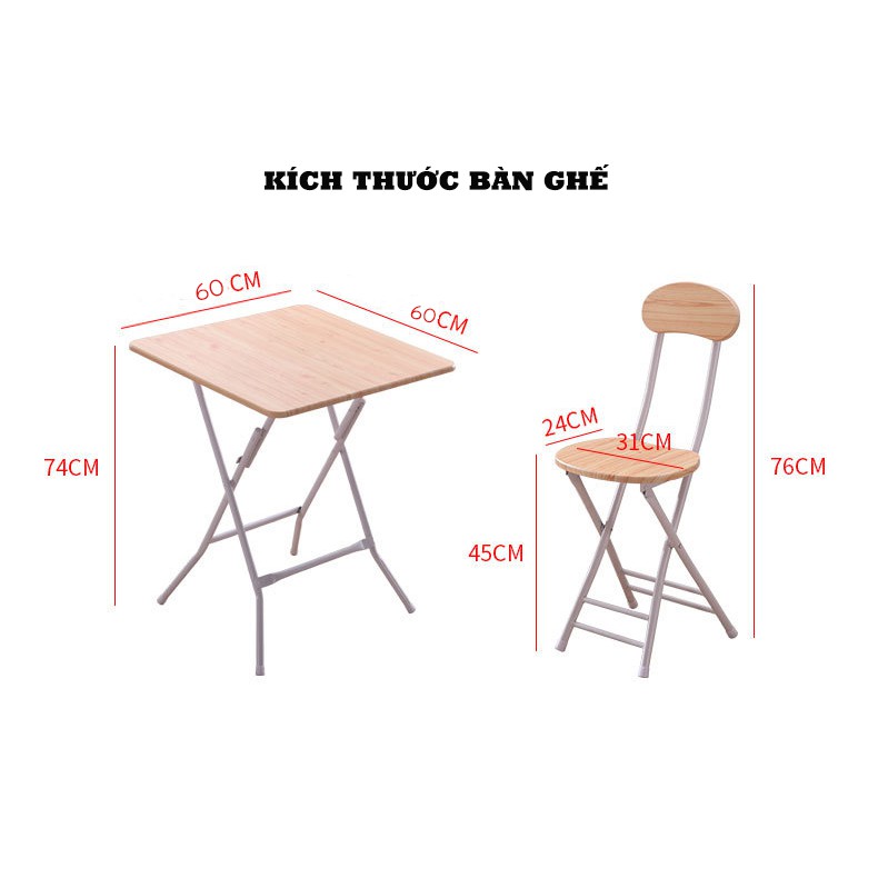 BỘ BÀN ĂN GẤP GỌN - 1 BÀN-1 BÀN 2 GHẾ-1 BÀN 4 GHẾ