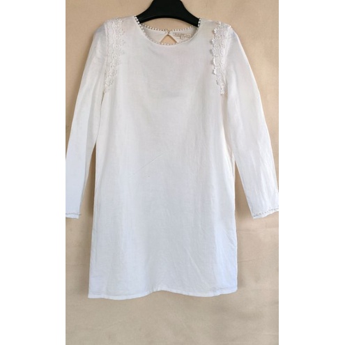 Đầm Trắng Linen sz S