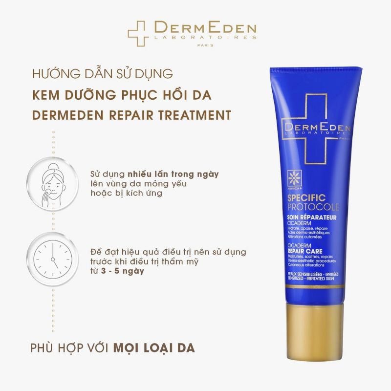 Kem dưỡng ẩm phục hồi da Dermeden Repair Care 30ml Date mới nhất