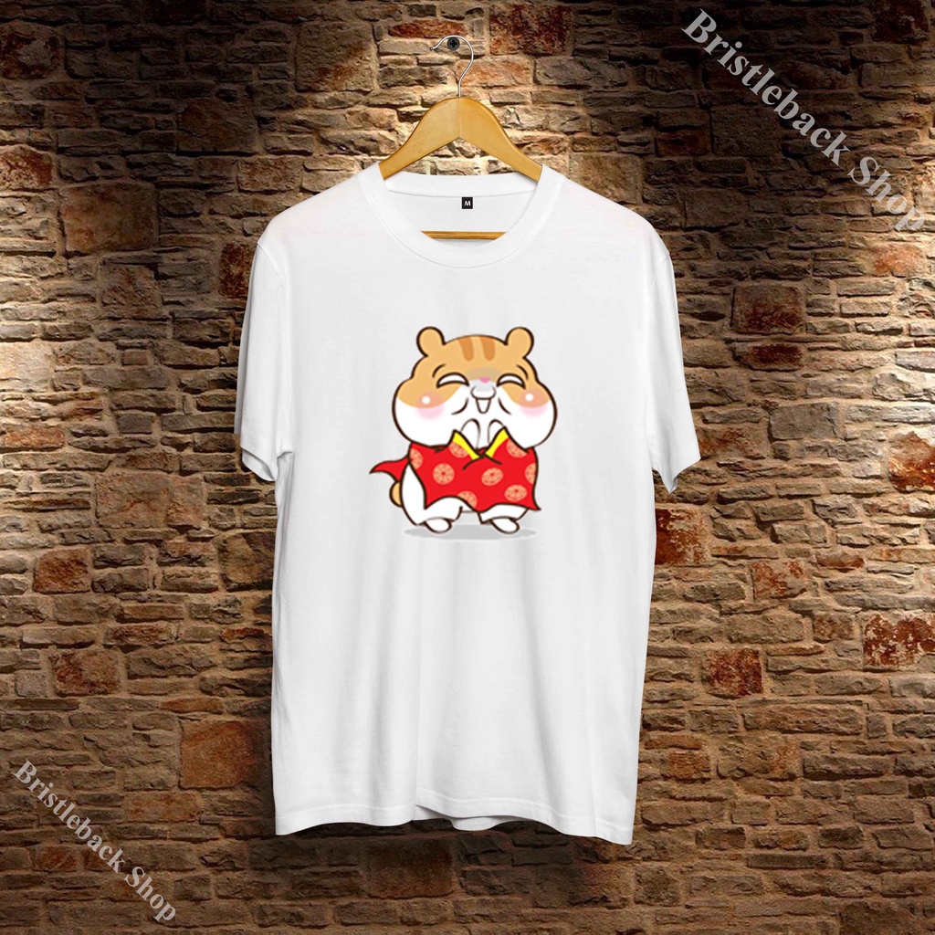 Áo Phông hình Hamster Đón Tết trẻ em giá rẻ dễ thương cực chất ngắn tay cute R40ZLO402