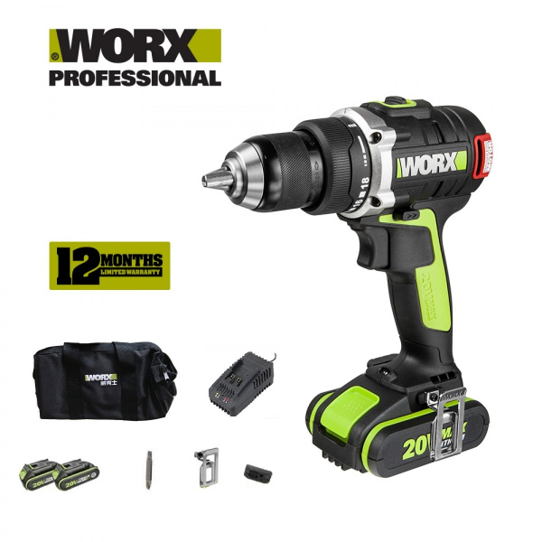 Máy khoan vặn vít dùng pin Liion 20V WU185.1 - Worx Green