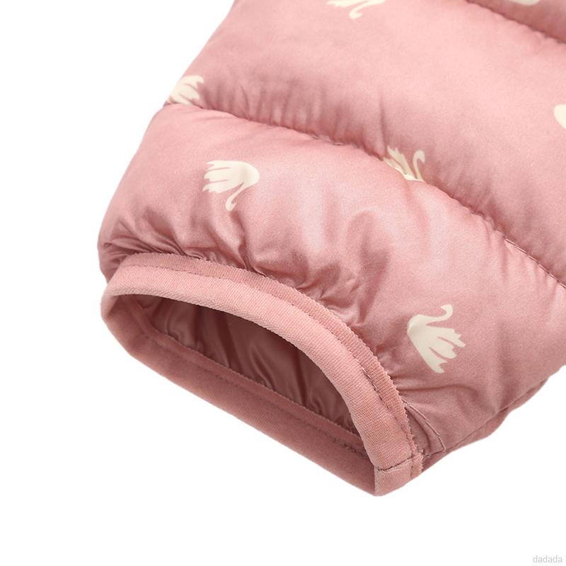 Áo khoác có mũ trùm đầu dài tay in hoa giữ ấm mùa đông dành cho bé trai/bé gái