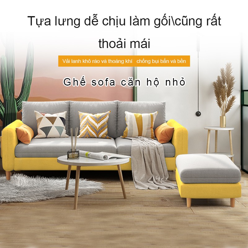 Giường sofa hiện đại sofa căn hộ hiện đại Bắc Âu nội thất chung cư phòng khách đơn giản FU439