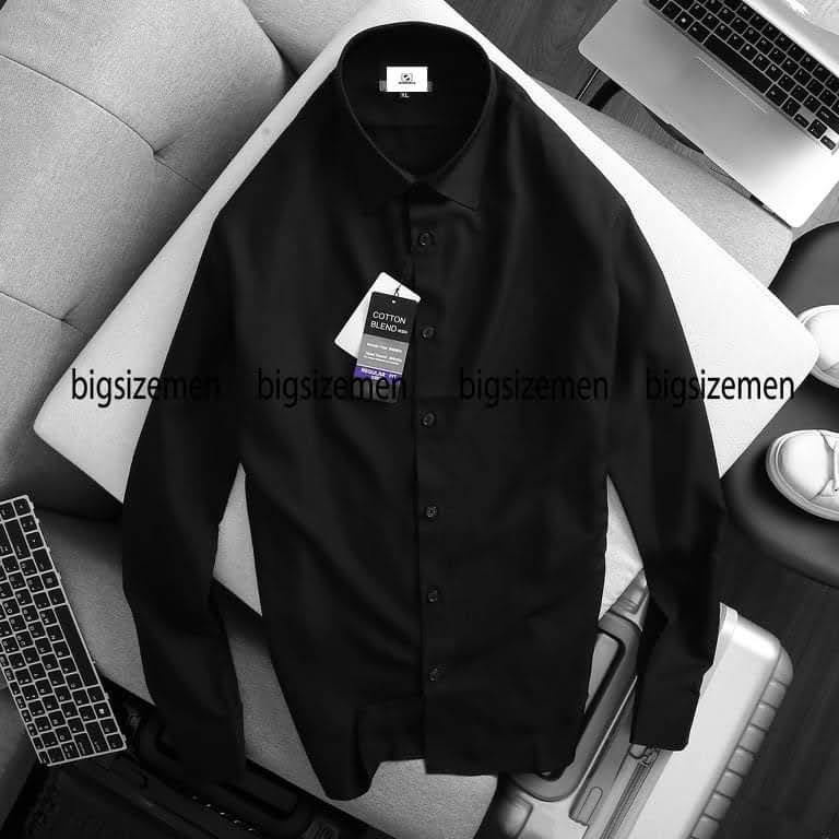 Áo sơ mi nam tay dài màu trắng, màu đen bigsize nam