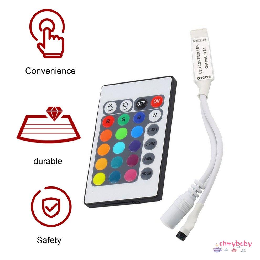 Bộ điều khiển từ xa mini 24Key IR không dây cho dải LED RGB 3528 5050 [8/13]