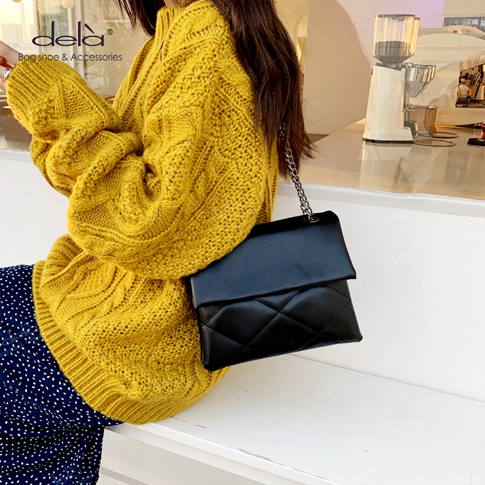 Dela Túi Xách Tote Đính Đá Phối Dây Xích Thời Trang Chất Lượng Cao 2022 Cho Nữ