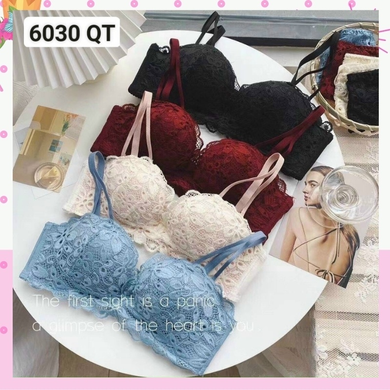 Áo lót ren hình hoa nâng ngực đệm mỏng có gọng cao cấp HTH 002