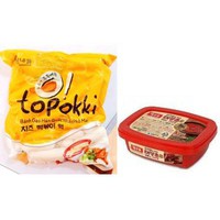 combo 500g bánh gạo tokbokki + 500g bánh gạo nhân phô mai +200g sốt Hàn Quốc