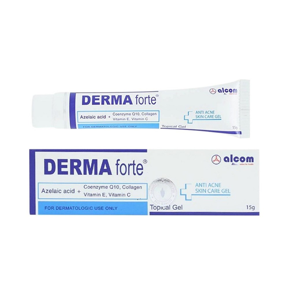 [DERMA] Gel giảm mụn, dưỡng trắng mịn da Gamma Derma Forte Gel 15g (Bản Thường)