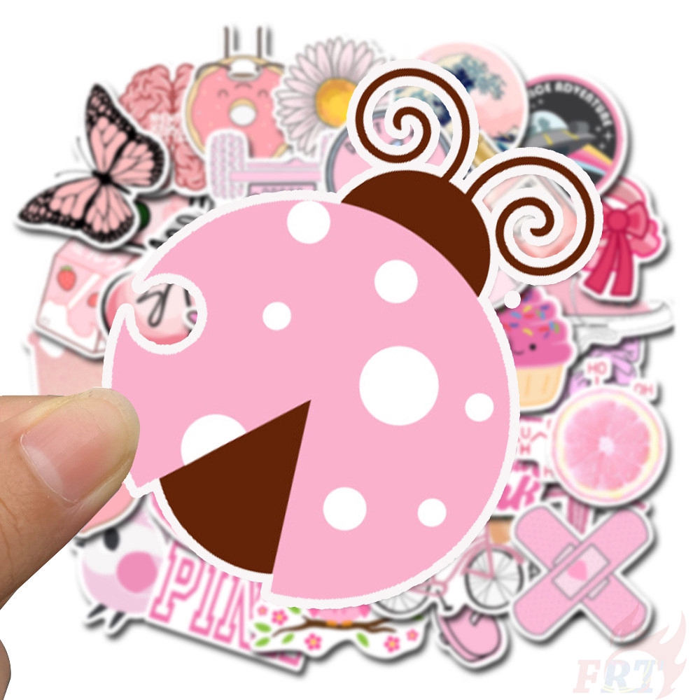 ❉ VSCO： Pink Romantic Series 02 - GirlGang Cozy Graffiti Stickers ❉ 50Pcs/Set Mixed Fashion DIY Luggage Laptop Skateboard Doodle Decals Stickers