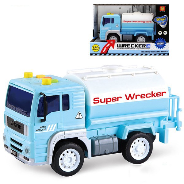 Mô hình đồ chơi xe chở nước có đèn và nhạc mẫu mới BBTGlobal WY530A