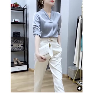 Set sơ mi lụa pastel