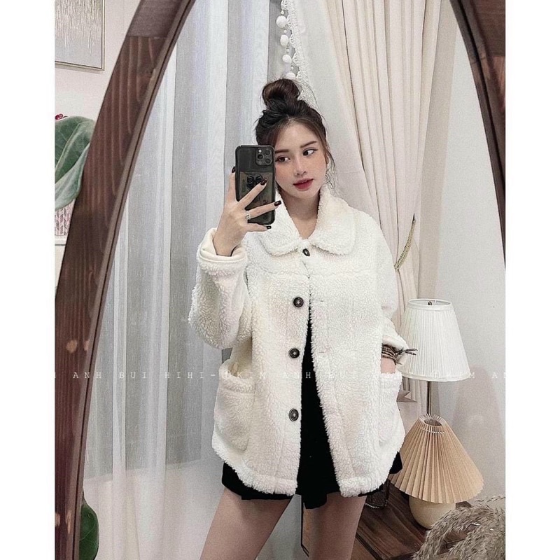 ÁO BÔNG CỪU CÓ LỚP LÓT DÀY DẶN HÀNG ĐẸP