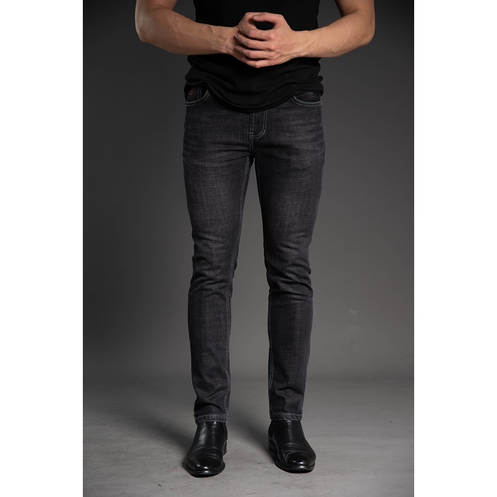 Quần jean skinny nam cao cấp H90 màu đen chất co giãn trẻ trung J081 | BigBuy360 - bigbuy360.vn