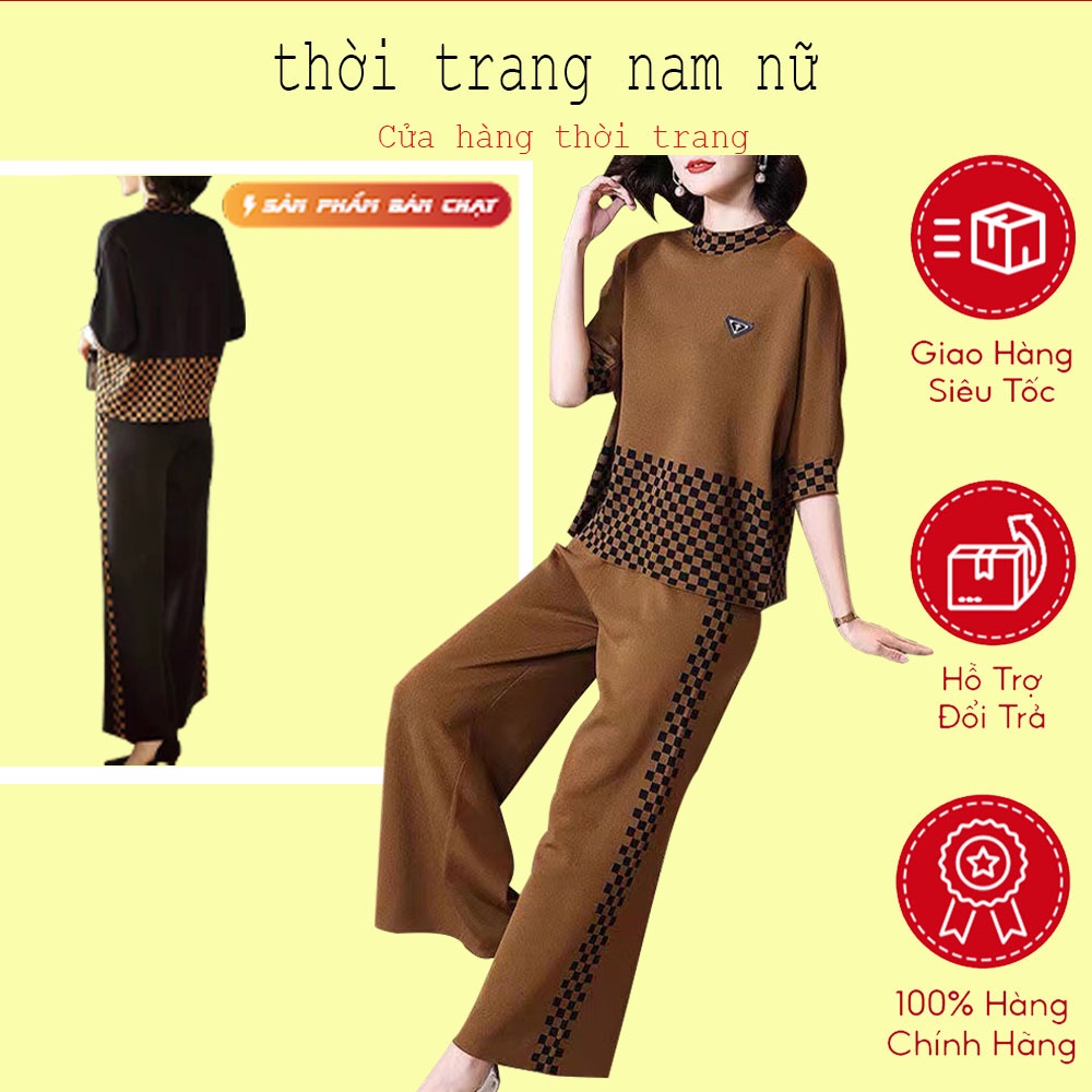 Đồ nữ cá tính sang chảnh đẹp nguyên bộ quần dài ống suông áo sơ mi Chất Liệu Cotton co giãn 4c - Mã T16