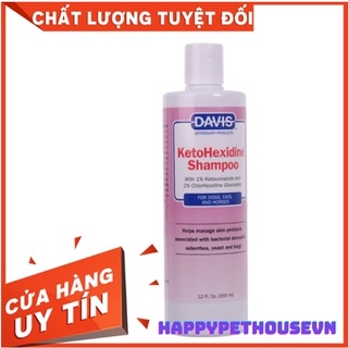 Sữa tắm cho thú cưng chó mèo Davis Ketohexidine 355ml chuyên về viêm da, nấm ngứa các loại