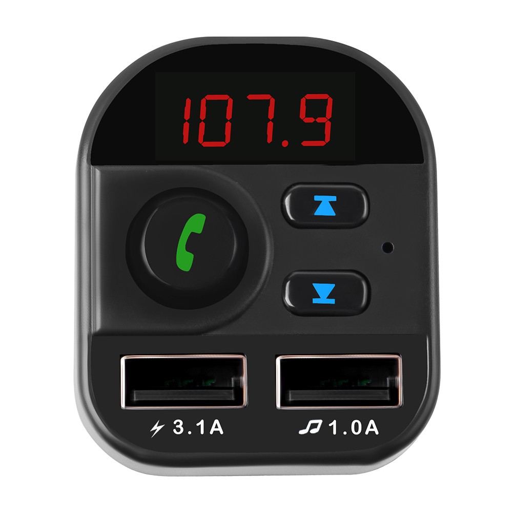 Củ Sạc Trên Ô Tô Skyx805E Bluetooth 5.1 Dual Usb Transmitter Fm Transmitter Mp3 Player Car Charger