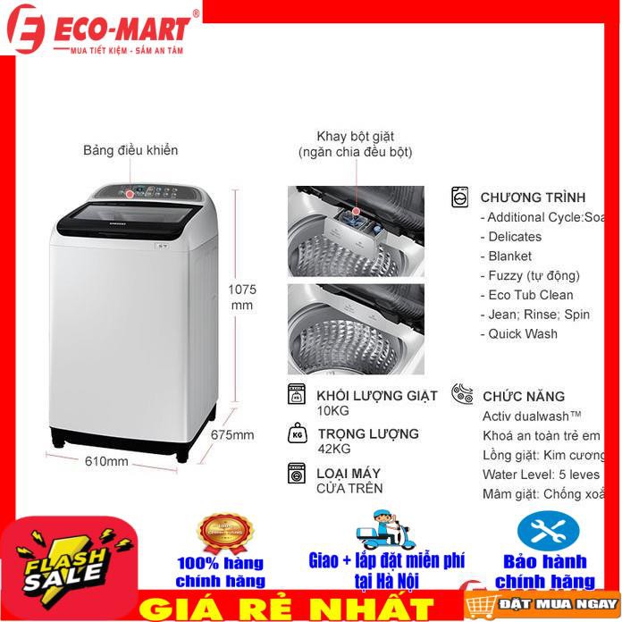 WA10J5710SG/SV Máy giặt Samsung 10 kg WA10J5710SG/SV