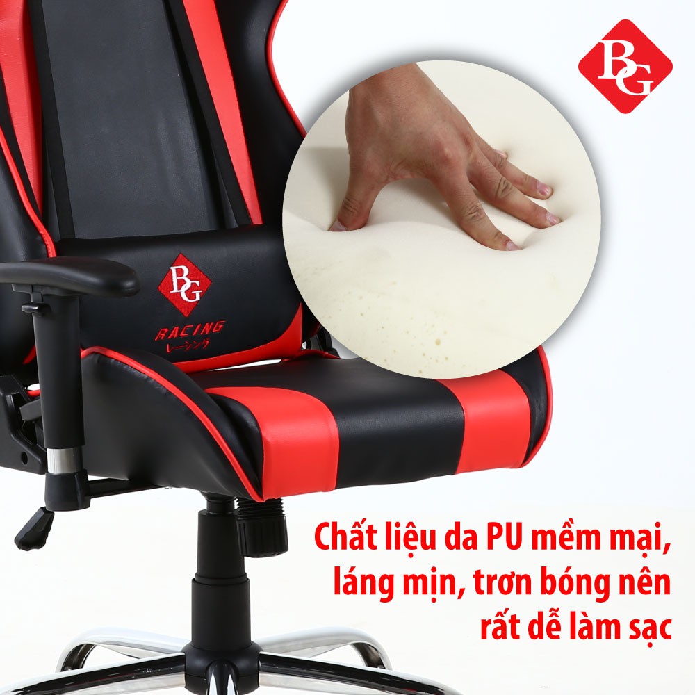 BG Ghế game văn phòng chân xoay cao cấp 360 độ mẫu G1 | BigBuy360 - bigbuy360.vn