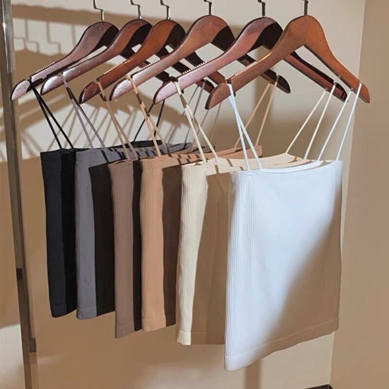 Áo bra 2 dây len tăm dáng croptop 1808 loại rẻ