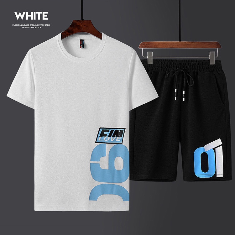 Bộ Quần Áo Nam Nữ Thể Thao Unisex Áo Thun Quần Short Họa Tiết Chữ FIM LOVE 9 Thời Trang Zenkonam MEN QA 154