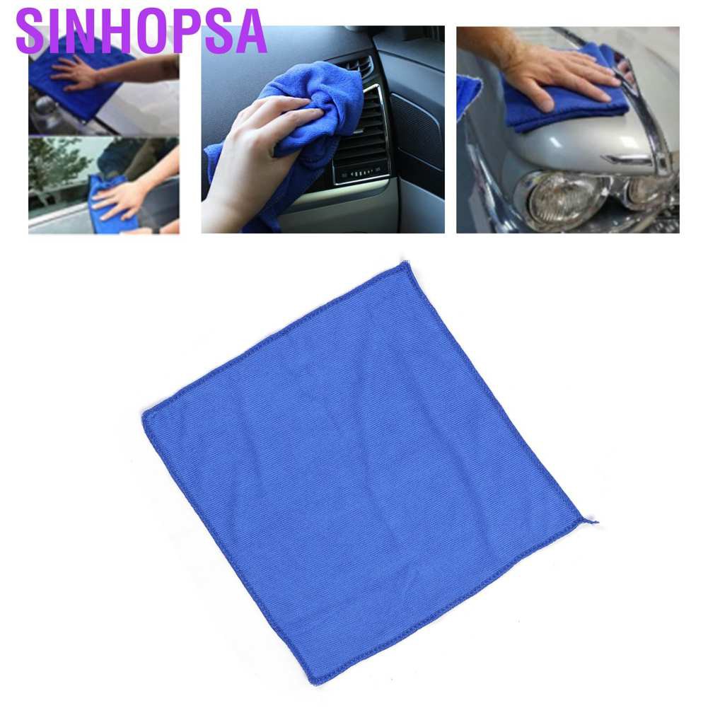 Sinhopsa Microfiber Wiping Towel Car Wash Cloth Cleaning Tool for Kitchen Auto Home 30 x 30cm