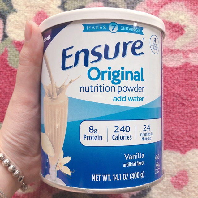 Sữa bột Ensure Mỹ mẫu mới nhất 400g HSD 1/12/2020