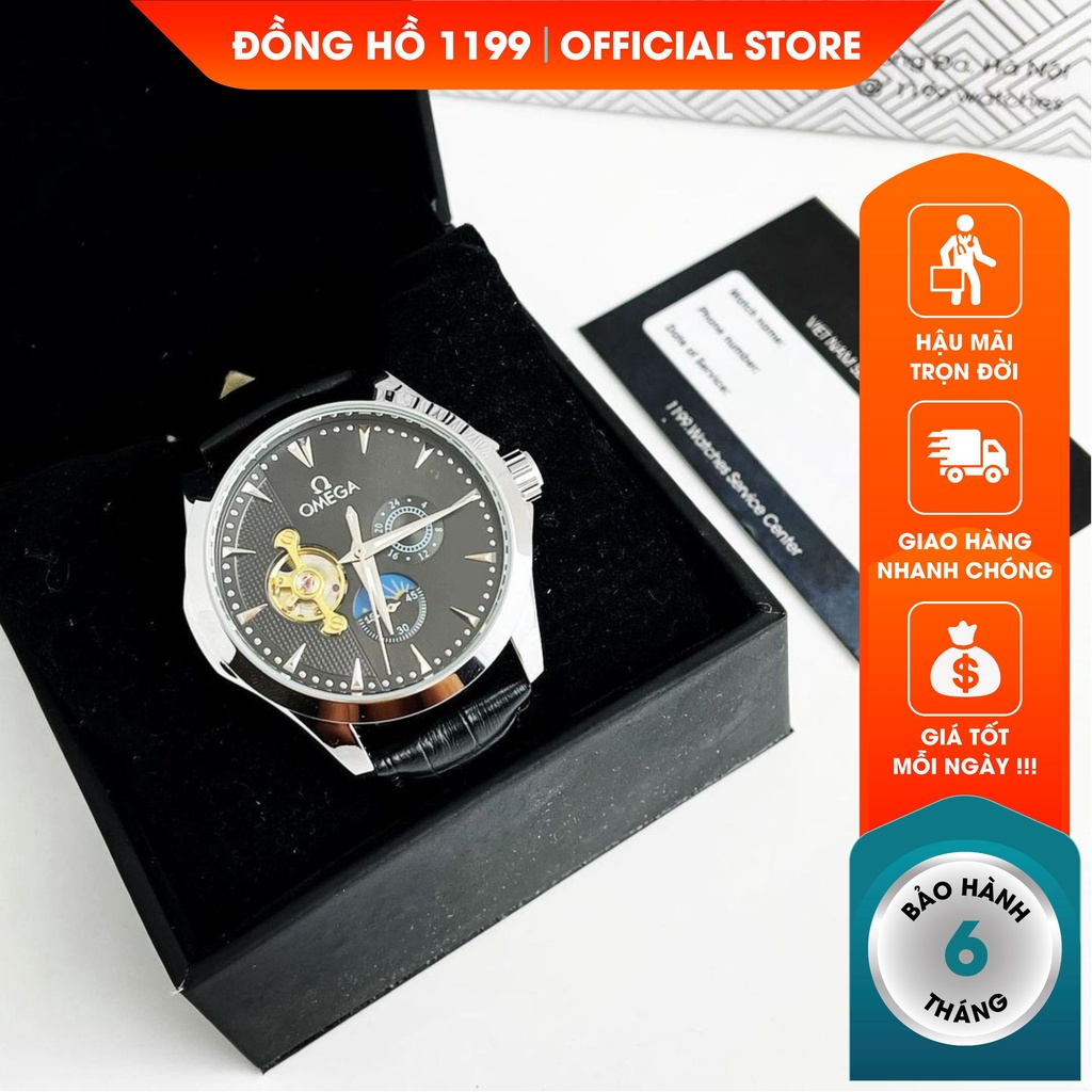 [QUÀ TẶNG]  Đồng hồ cơ - Đồng Hồ Nam Dây Da Chống Nước Chống Xước Máy Chuẩn Chất Liệu Cao Cấp 232JN - 1199 Watches