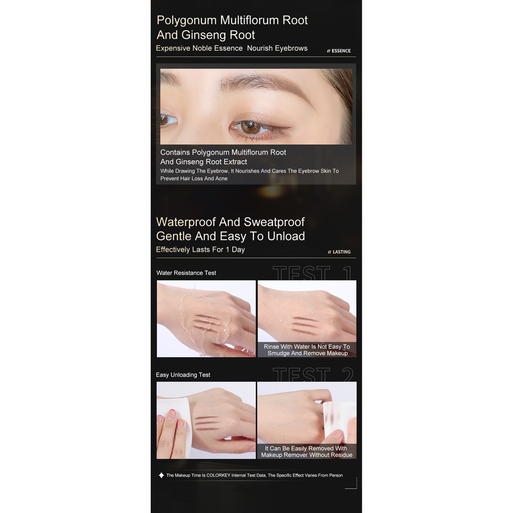 [Mã FMCGM50 - 8% đơn 250K] Chì kẻ mày nhiều màu lựa chọn kháng nước tiện dụng COLORKEY 0.07g | BigBuy360 - bigbuy360.vn