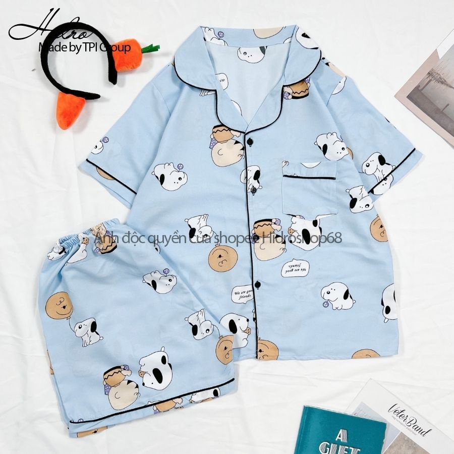 Bộ ngủ pijama tay ngắn mẫu mới nhất