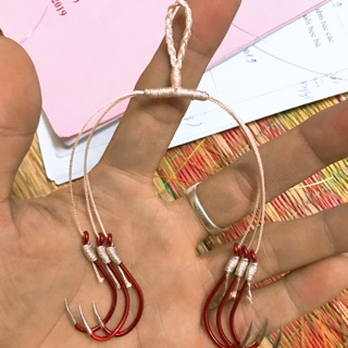 Chùm lưỡi câu cá 6 lưỡi BKK. mako. xfish. gama bac s20  dây siên bền id4 hàng cao cấp