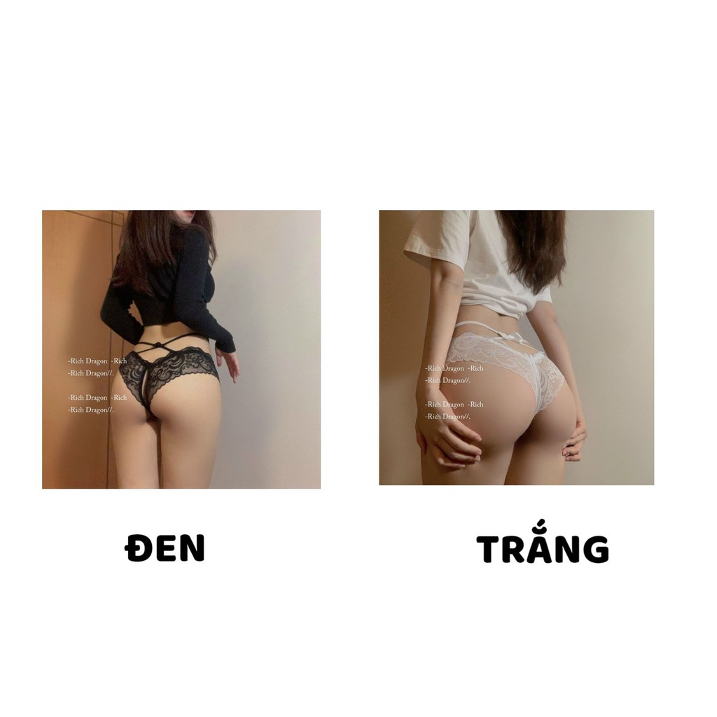 Quần Lót Nữ Ren Sexy Hở Đáy thiết kế dây đan chéo đính nơ giữa mã 3211 | BigBuy360 - bigbuy360.vn
